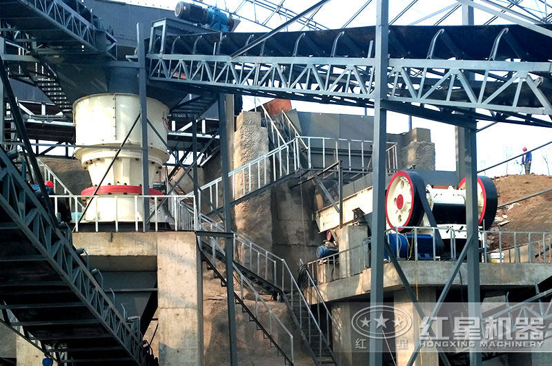 廣東客戶(hù)制砂生產(chǎn)線配置：鄂破+圓錐破+制砂機(jī)